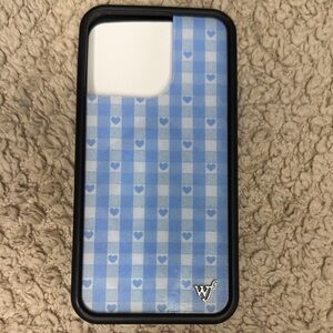 Wildflower Cases Blue Gingham Heart | iPhone 13 Pro